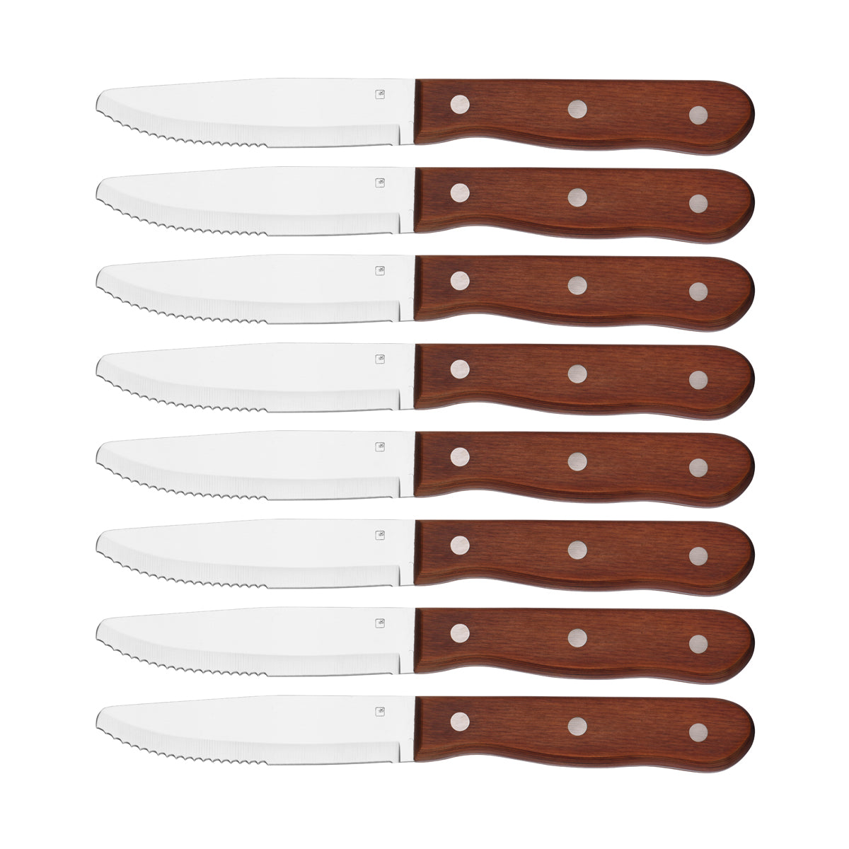 20675-8 Tablekraft Steak Knive Jumbo Round Tip Pakkawood Set 8pc Tomkin Australia Hospitality Supplies