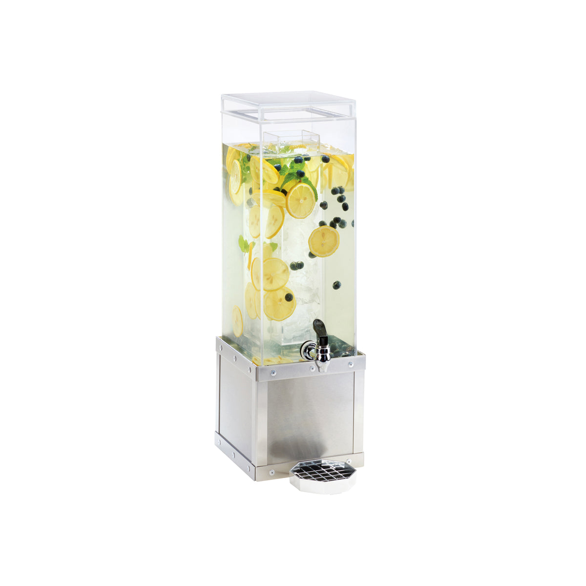 CM3394-3-55 Cal-Mil Urban Collection Drink Dispenser With Ice Chamber 203x203x610mm Tomkin Australia Hospitality Supplies