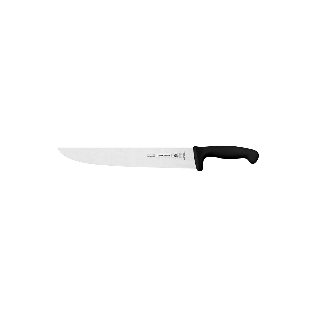 TM24607-102 Tramontina Professional Master Black Handle Butcher Knife Straight Back 300mm Tomkin Australia Hospitality Supplies