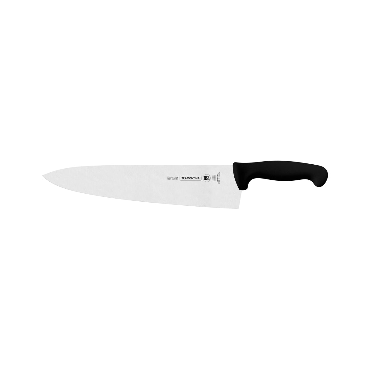 TM24609-102 Tramontina Professional Master Black Handle Chef's Knife Extra Wide with Straight Edge 300mm Tomkin Australia Hospitality Supplies