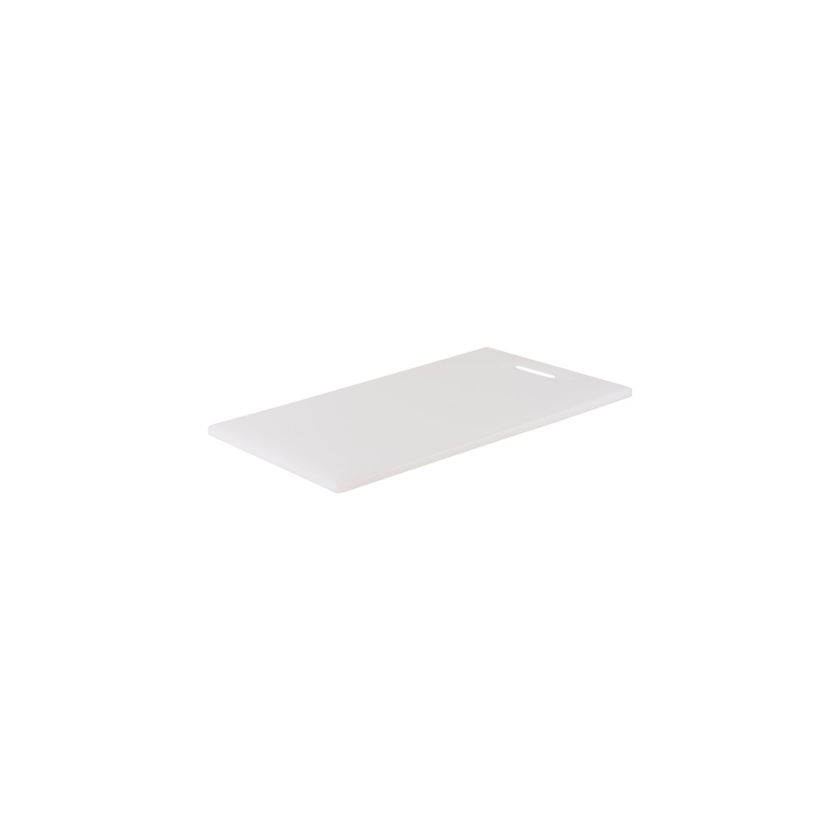 04315 Chef Inox Cutting Board Polyethylene White with Handle 205x355x12mm Tomkin Australia Hospitality Supplies