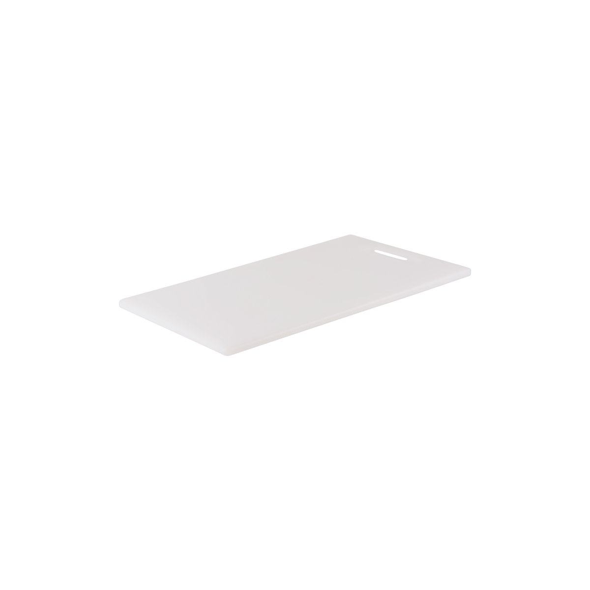 04319 Chef Inox Cutting Board Polyethylene White with Handle 250x400x12mm Tomkin Australia Hospitality Supplies