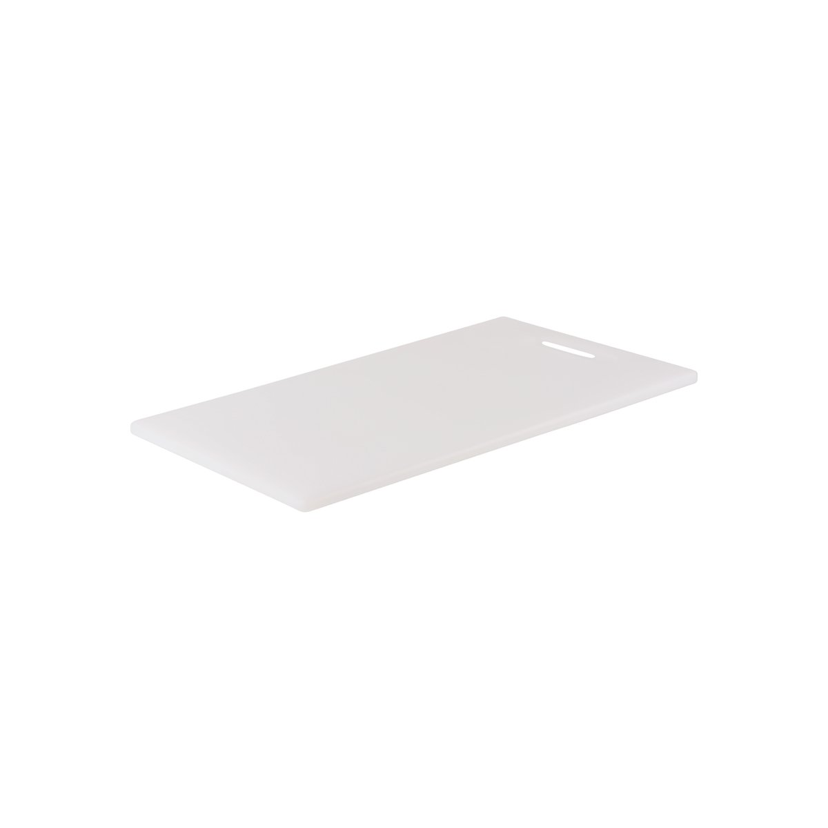 04320 Chef Inox Cutting Board Polyethylene White with Handle 300x450x12mm Tomkin Australia Hospitality Supplies