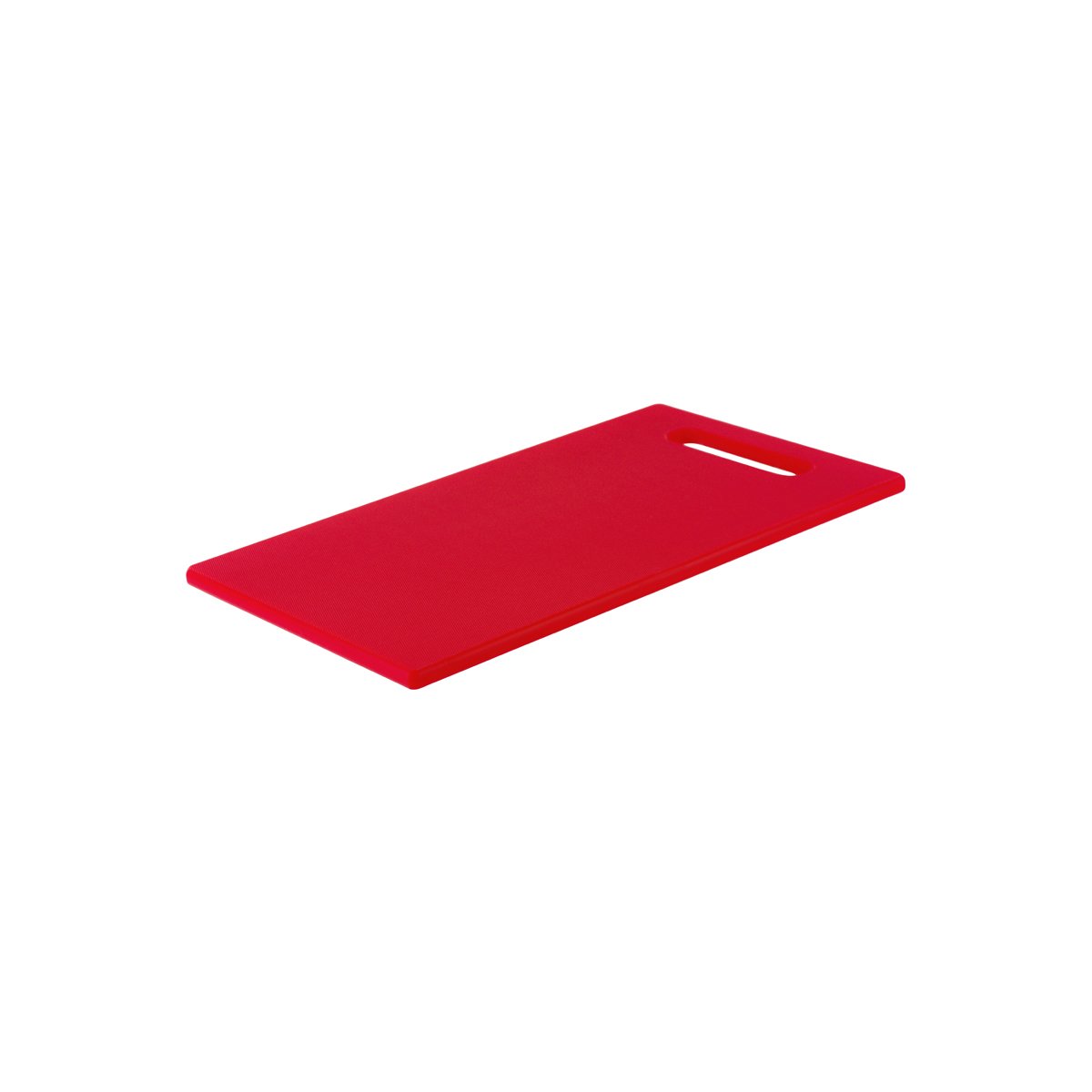 04348 Chef Inox Cutting Board Polyethylene Red with Handle 300x450x12mm Tomkin Australia Hospitality Supplies