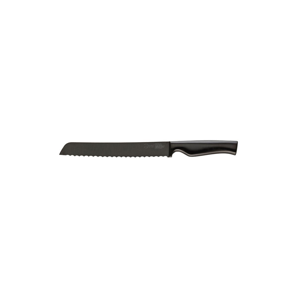 26090 Ivo Virtu Bread Knife Serrated Black 205mm Tomkin Australia Hospitality Supplies