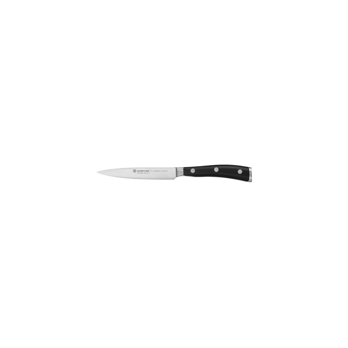 28001 Wusthof Classic Ikon Black Utility Knife 90mm Tomkin Australia Hospitality Supplies