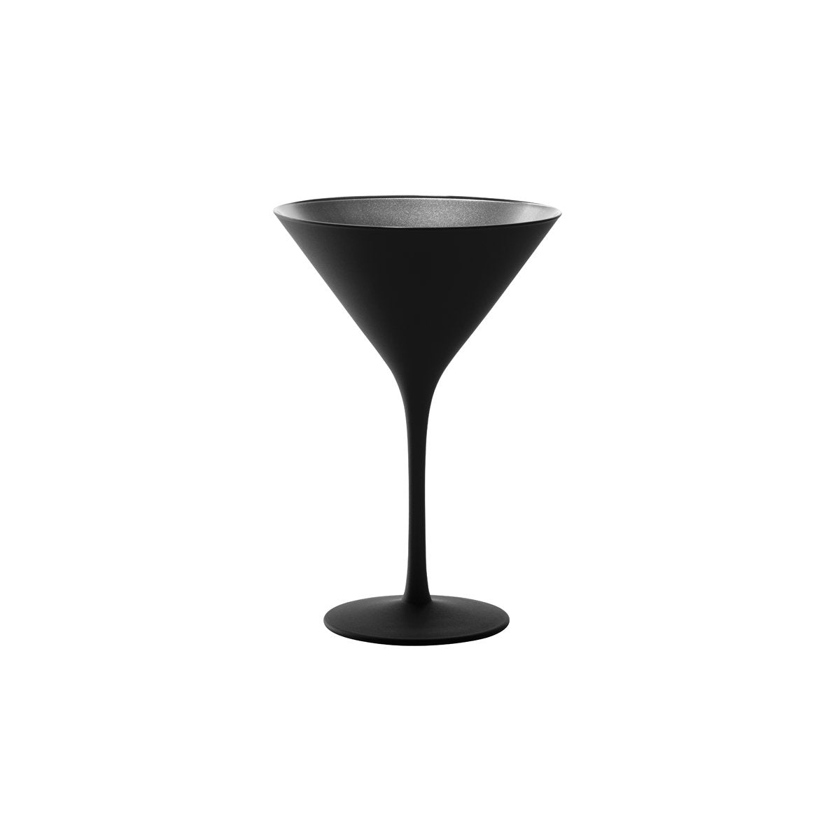 365-401 Stolzle Olympic Martini / Cocktail Silver / Matt Black 240ml Tomkin Australia Hospitality Supplies