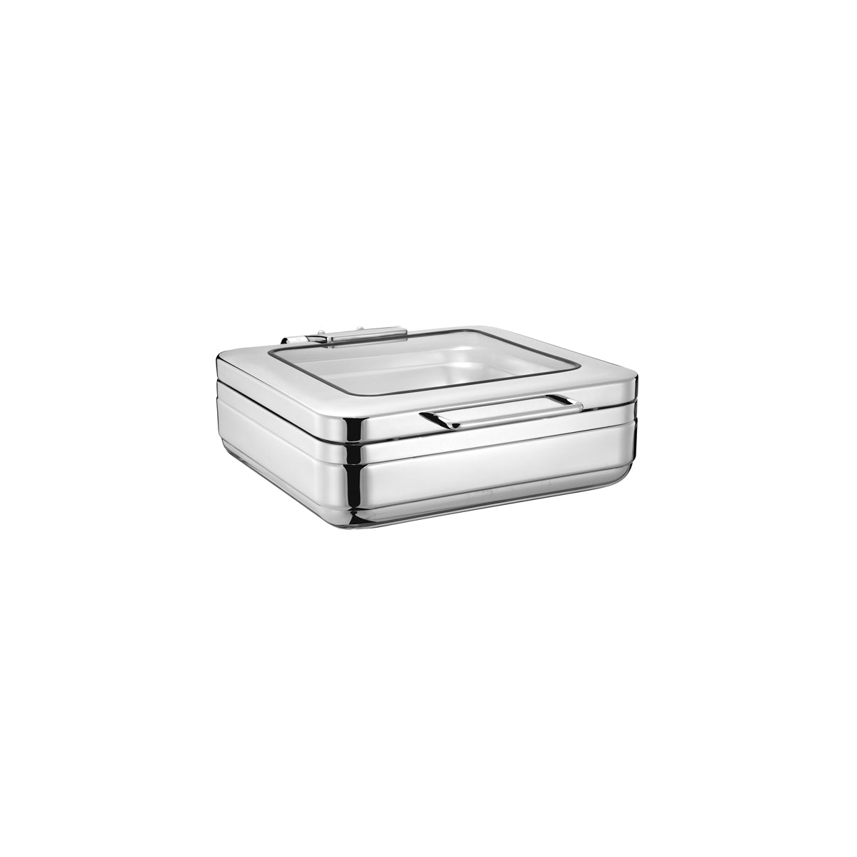 54903 Chef Inox Induction Chafer 18/8 Stainless Steel 2/3 Size with Glass Lid Tomkin Australia Hospitality Supplies