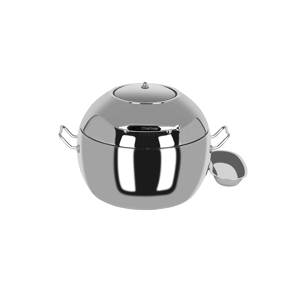 54919 Chef Inox Delux Soup Station 18/8 Stainless Steel 11Lt with Glass Lid Tomkin Australia Hospitality Supplies