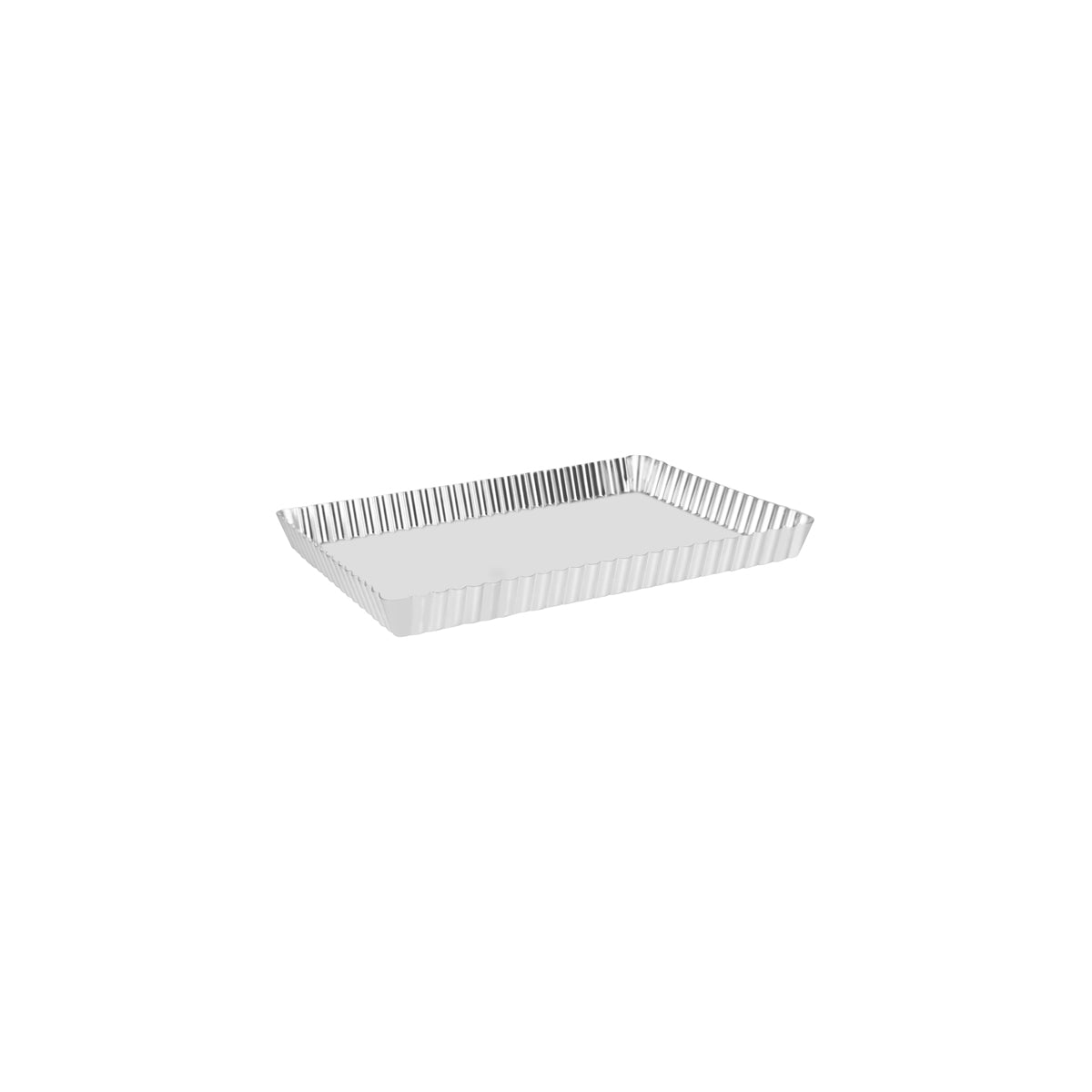 64040 Guery Quiche Pan Rectangular Fluted Loose Base 300x210x25mm Tomkin Australia Hospitality Supplies