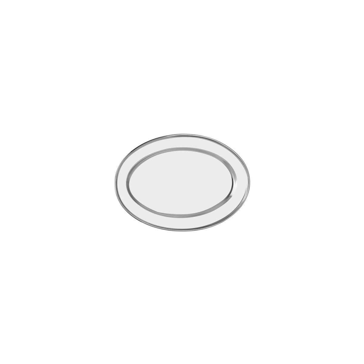 70710 Chef Inox Oval Platter Rolled Edge Stainless Steel 260x200mm Tomkin Australia Hospitality Supplies