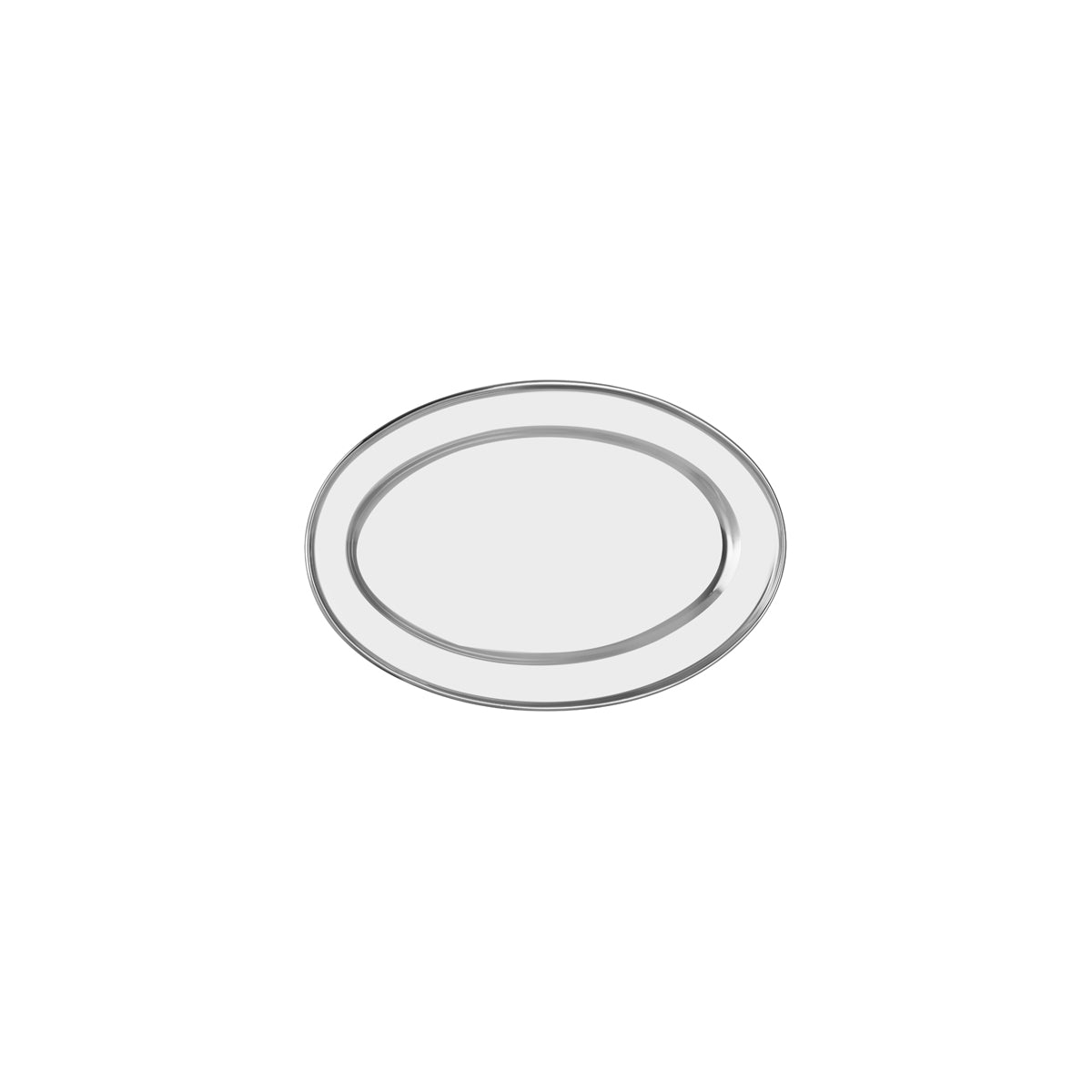 70712 Chef Inox Oval Platter Rolled Edge Stainless Steel 300x210mm Tomkin Australia Hospitality Supplies