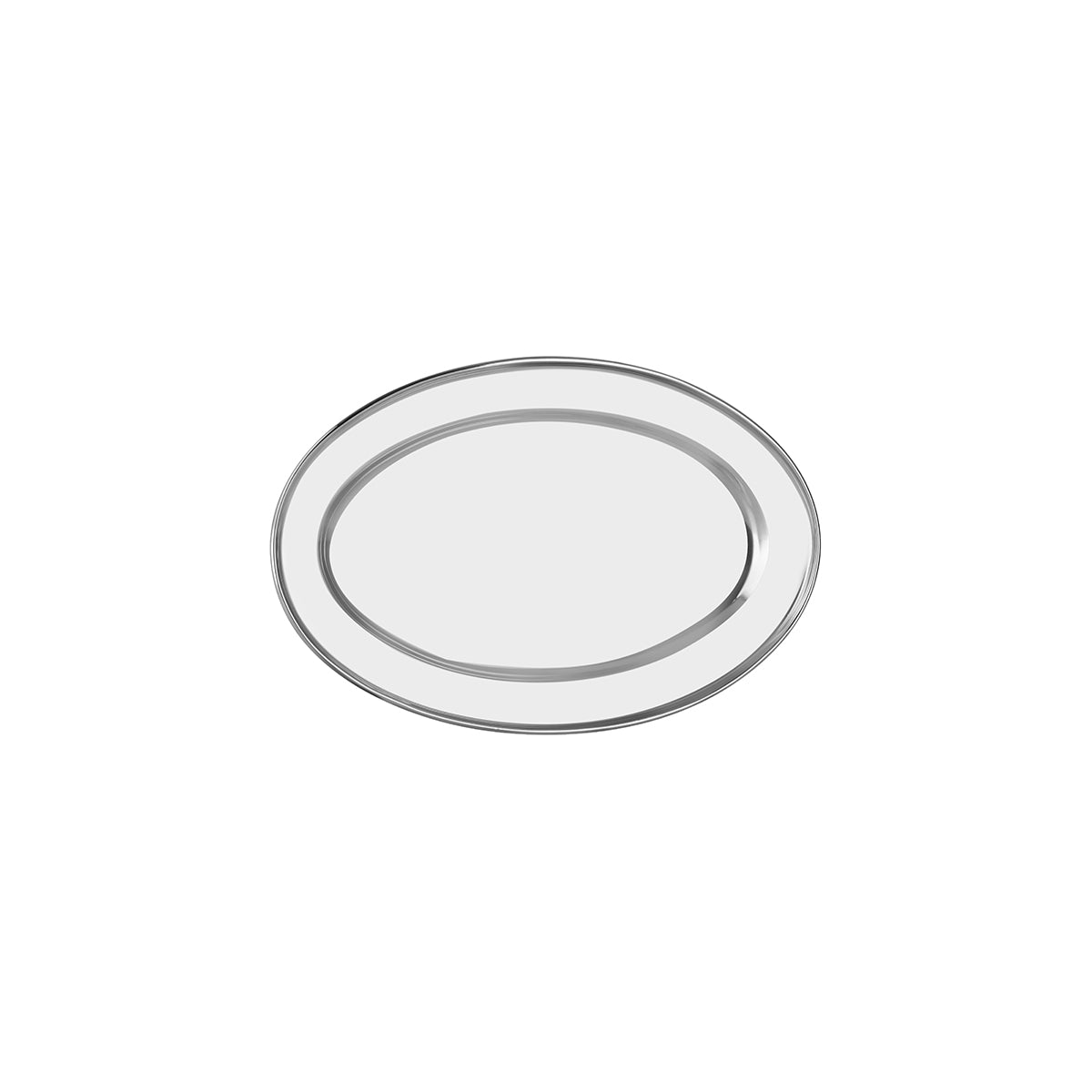70714 Chef Inox Oval Platter Rolled Edge Stainless Steel 350x270mm Tomkin Australia Hospitality Supplies