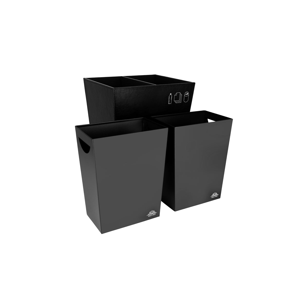 9000-02 Noble & Price Recycle Waste Bin Black 2x3.8Lt Tomkin Australia Hospitality Supplies