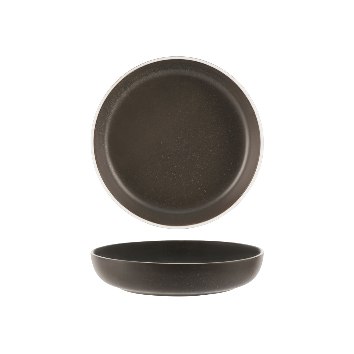 908318 Tablekraft Urban Dark Grey Flared Bowl 210mm Tomkin Australia Hospitality Supplies