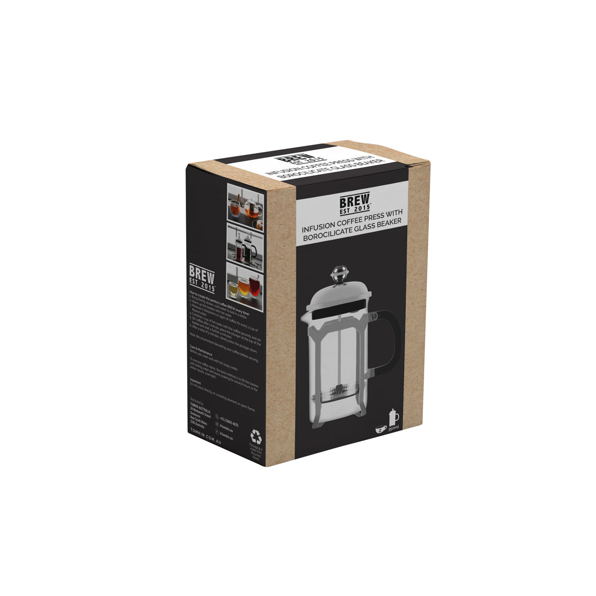 BW9010 Brew Infusion Coffee Press 350ml Tomkin Australia Hospitality Supplies