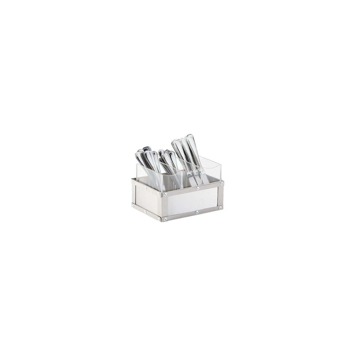CM3408-55 Cal-Mil Urban Collection 3 Section Cutlery Holder 229x152x133mm Tomkin Australia Hospitality Supplies