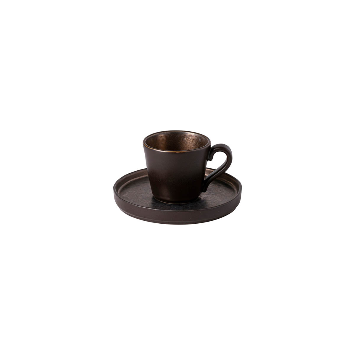 300841 Costa Nova Lagoa Metal Coffee Cup & Saucer Set 90ml Tomkin Australia Hospitality Supplies