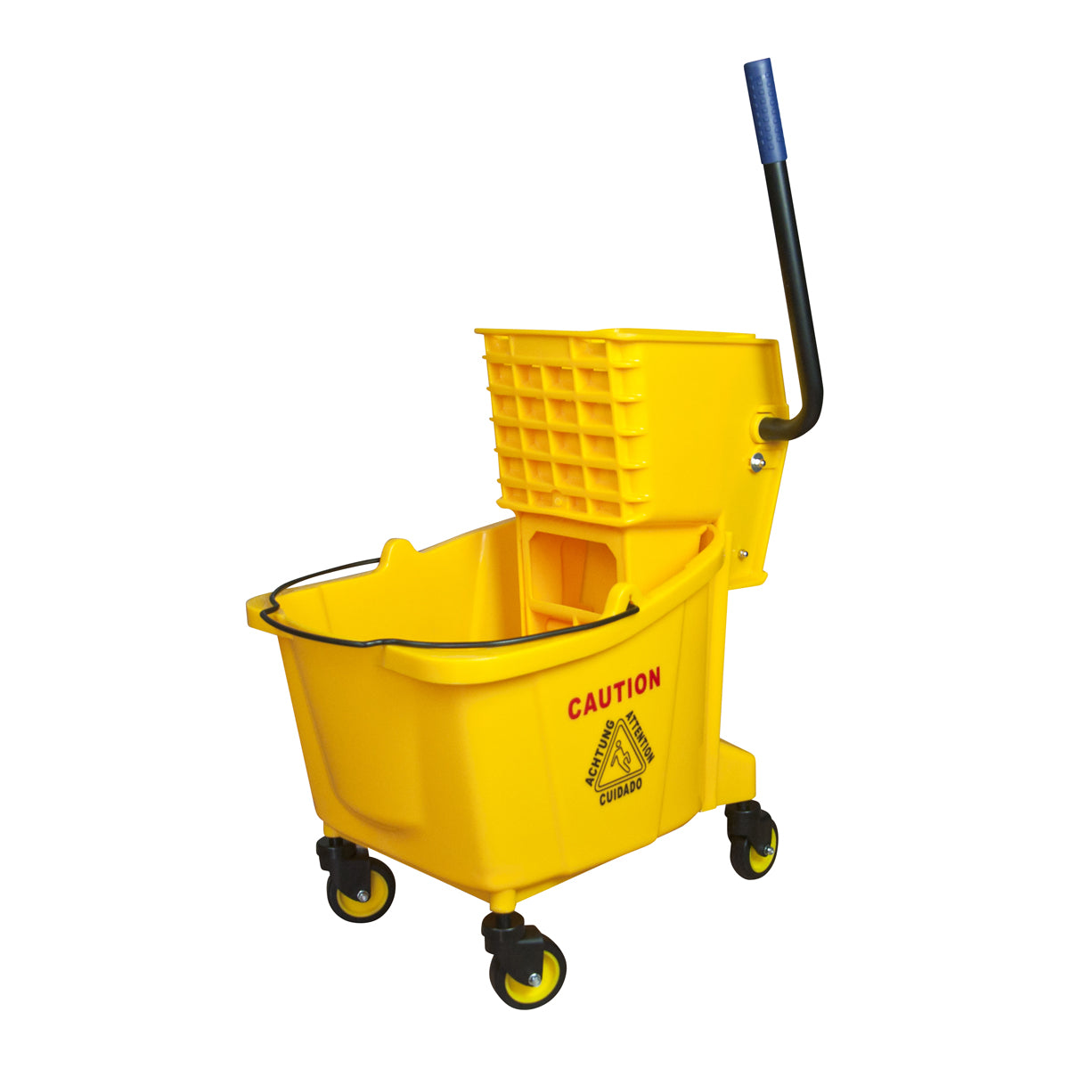 JW-MP32 Jiwins Wringer Mop Bucket Trolley Yellow 32Lt Tomkin Australia Hospitality Supplies