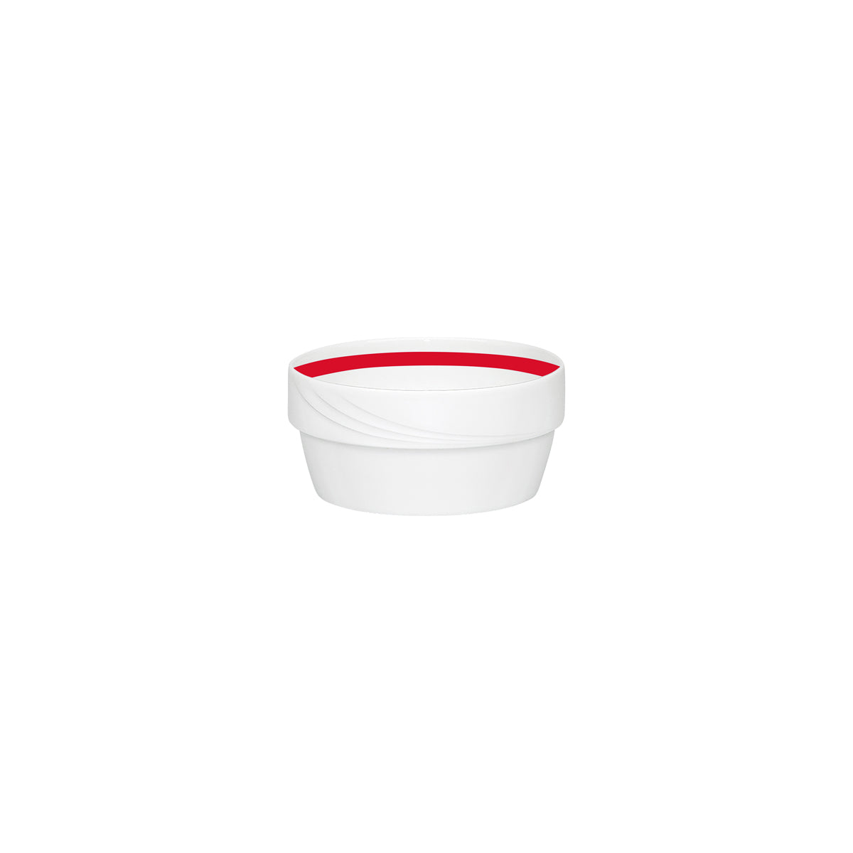 SH9185745/62931 Donna Senior Decor Stackable Round Soup Bowl with Red Band 125x59mm / 470ml Tomkin Australia Hospitality Supplies