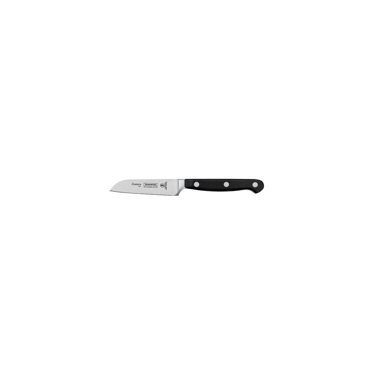 TM24000/103 Tramontina Century Paring Knife Straight Blade with Forged Handle Black 76mm Tomkin Australia Hospitality Supplies