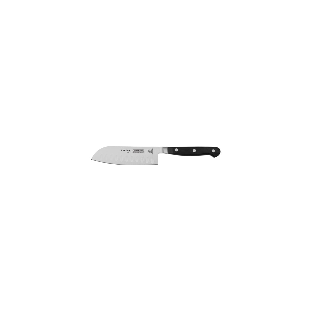 TM24020/105 Tramontina Century Cooks Knife Curved Blade with Forged Handle Black 127mm Tomkin Australia Hospitality Supplies