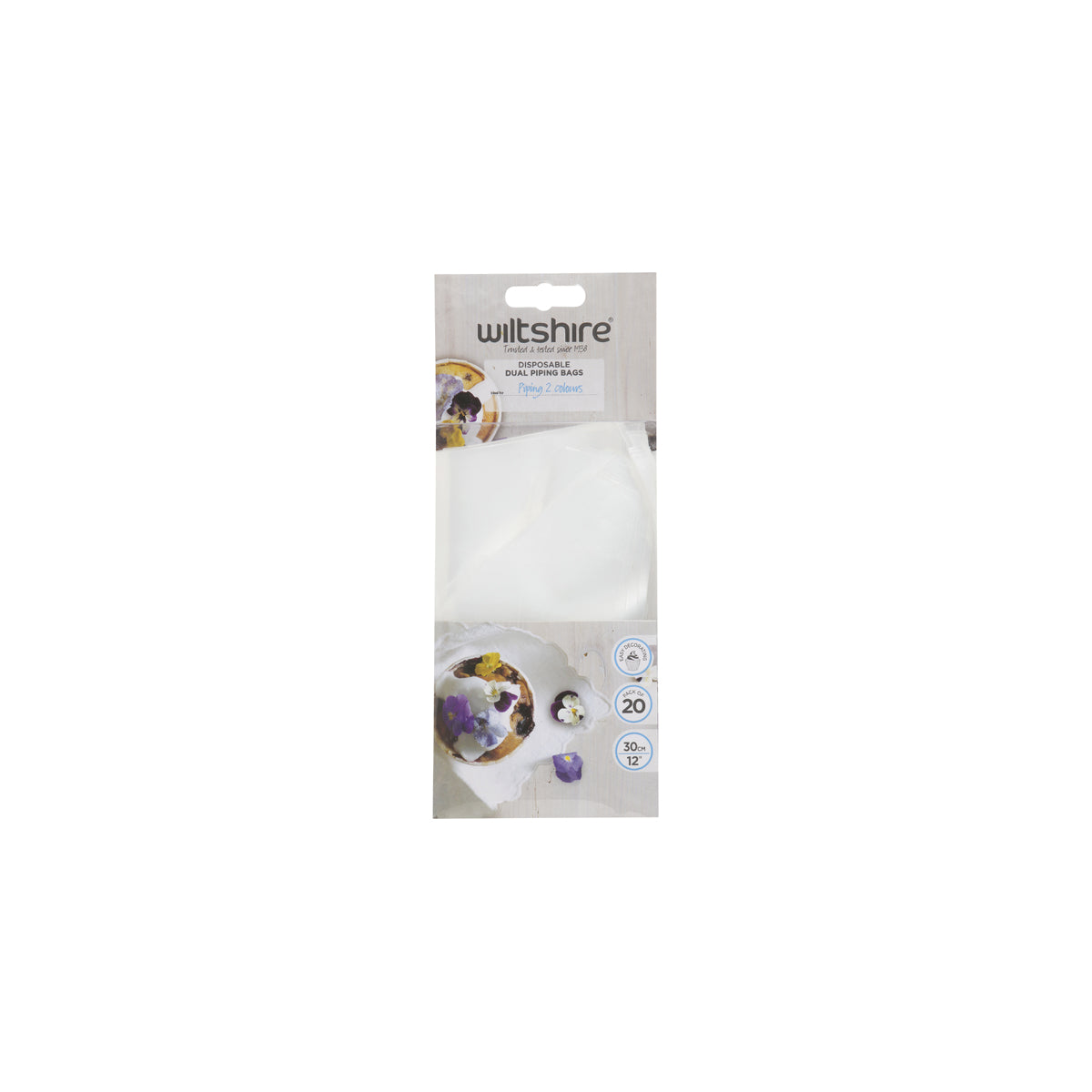 WLT40355 WILTSHIRE Dual Piping Bag Disposable 20 Pack Tomkin Australia Hospitality Supplies