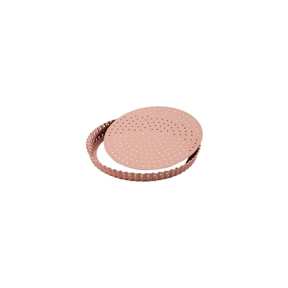 WLT40720 Wiltshire Rose Gold Perforated Quiche 240mm Tomkin Australia Hospitality Supplies