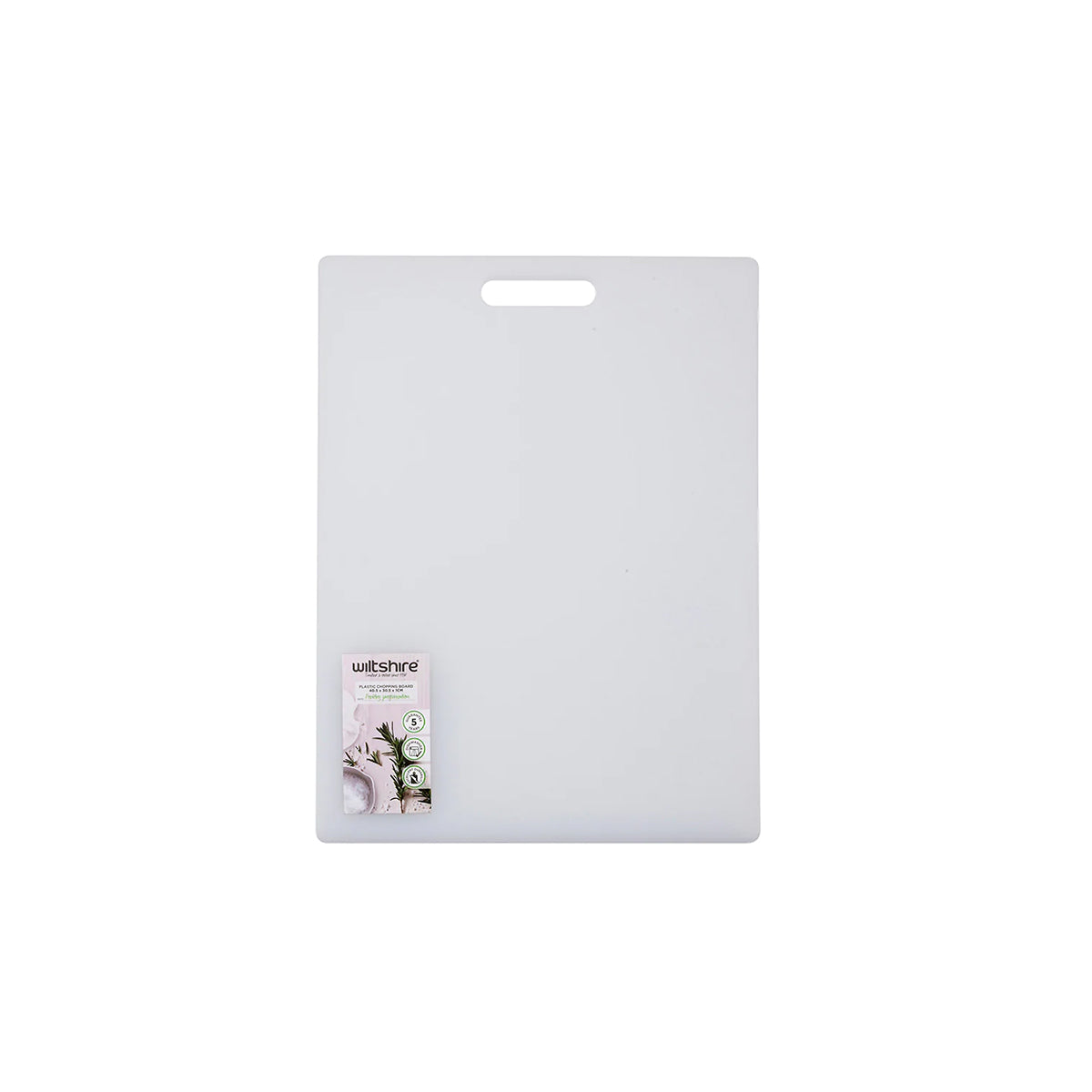 WLT49032 WILTSHIRE White Cutting Board Large 405x305x10mm Tomkin Australia Hospitality Supplies