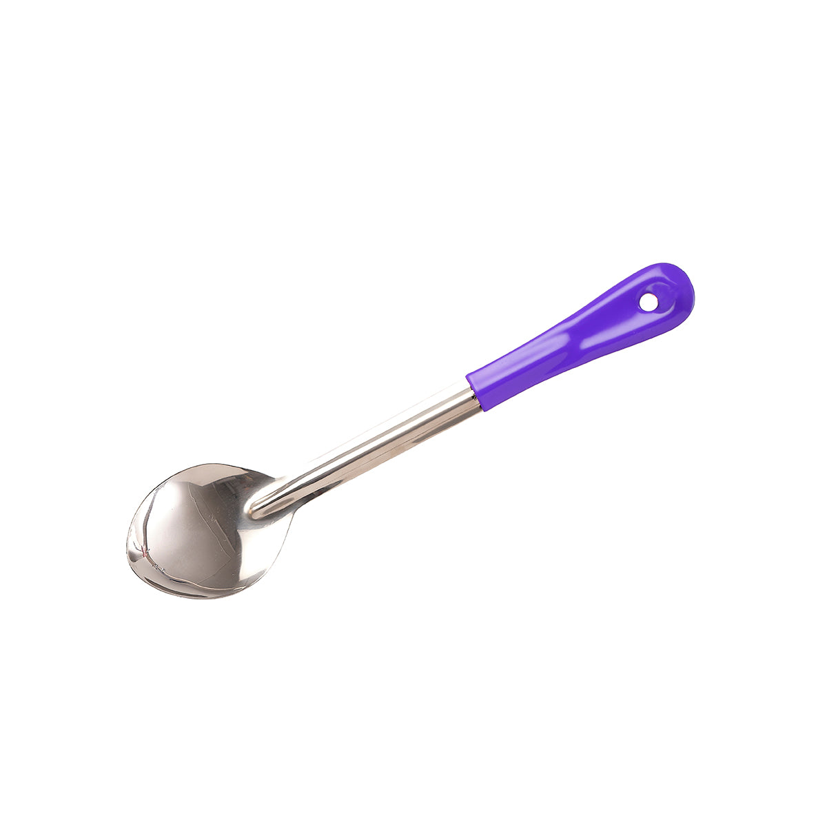 Basting Spoon Solid Stainless Steel Purple Handle 330mm