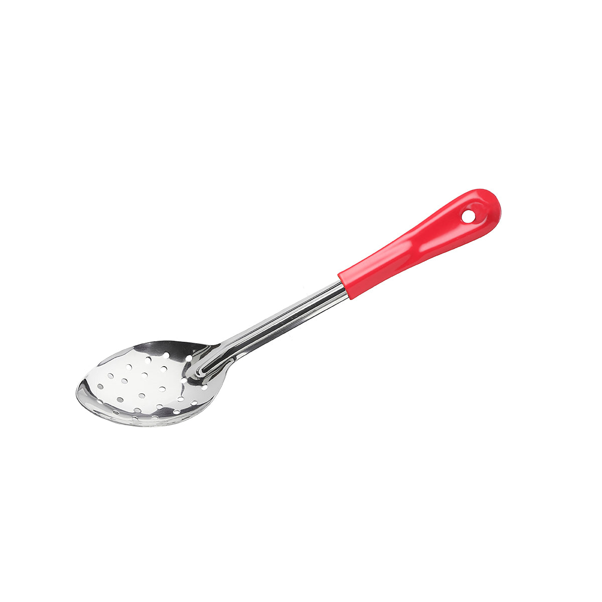 Basting Spoon Perforated Stainless Steel Red Handle 330mm