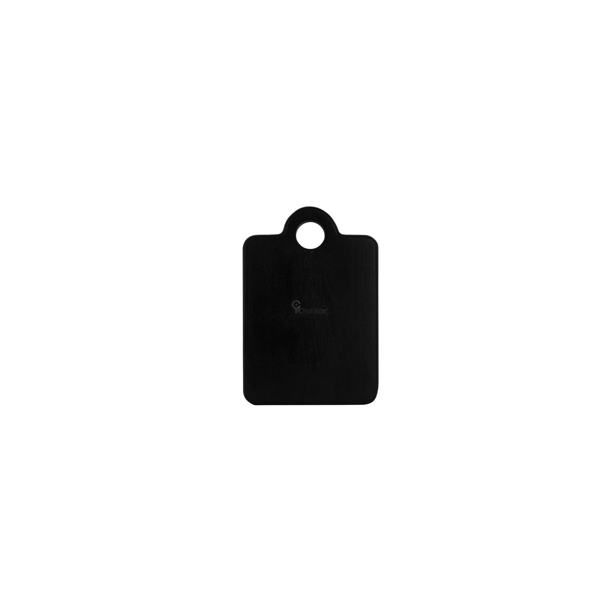 04975 Chef Inox Serve Black Acacia Board with Loop Handle 280x190x25mm Tomkin Australia Hospitality Supplies