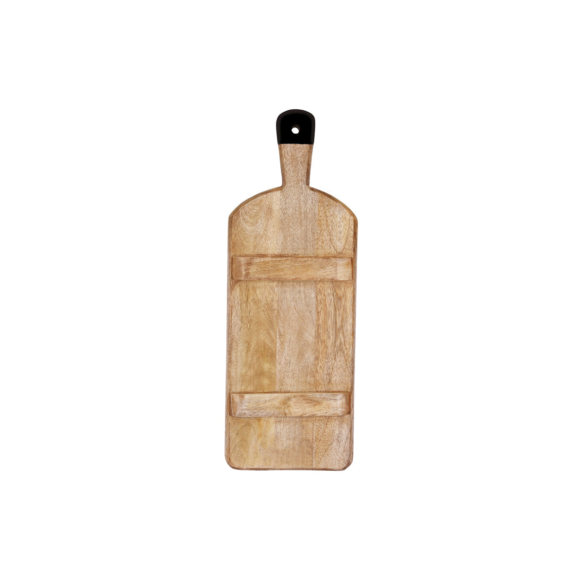 04993 Chef Inox Serve Mangowood Rectangular Serving Board with Black Handle 500x180x40mm Tomkin Australia Hospitality Supplies