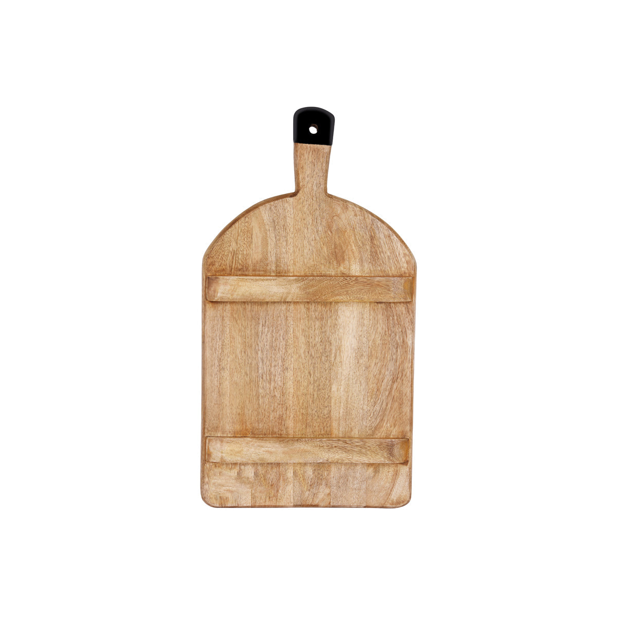 04994 Chef Inox Serve Mangowood Rectangular Serving Board with Black Handle 520x280x40mm Tomkin Australia Hospitality Supplies