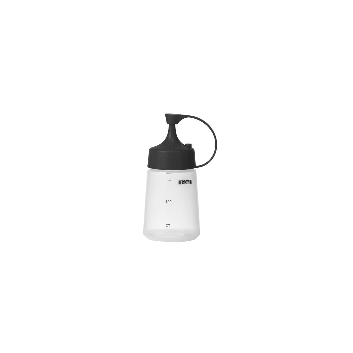 06824 Chef Inox  Soft Squeeze Bottle w/ Black Cap 180ml Tomkin Australia Hospitality Supplies