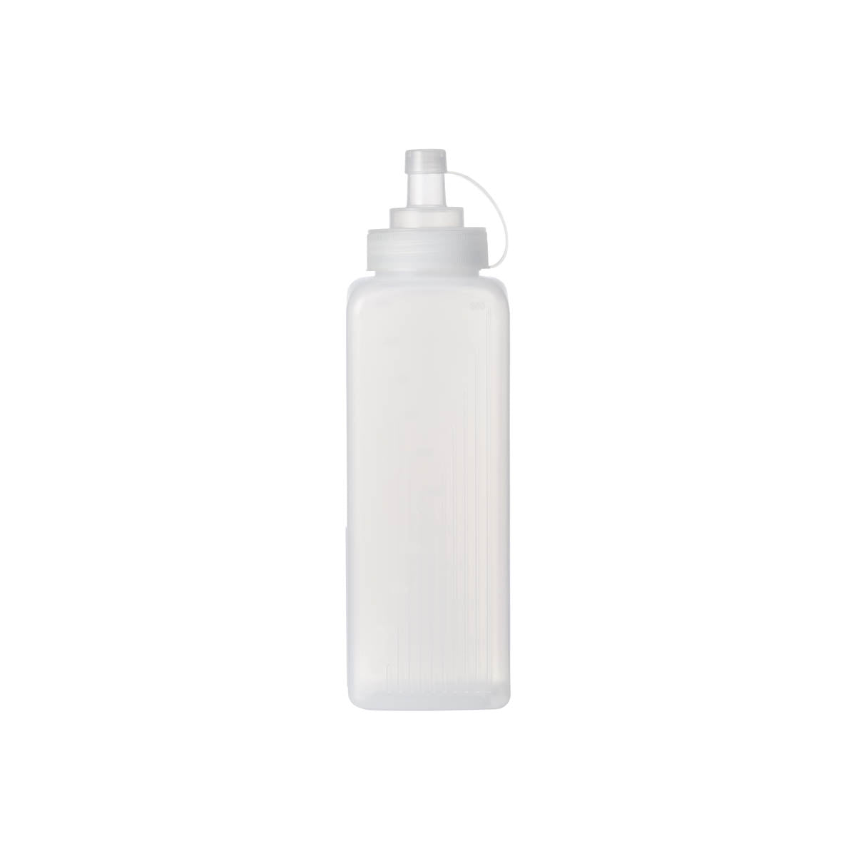 06851 Chef Inox  Square Wide Mouth Squeeze Bottle Graduated 800ml Clear Tomkin Australia Hospitality Supplies
