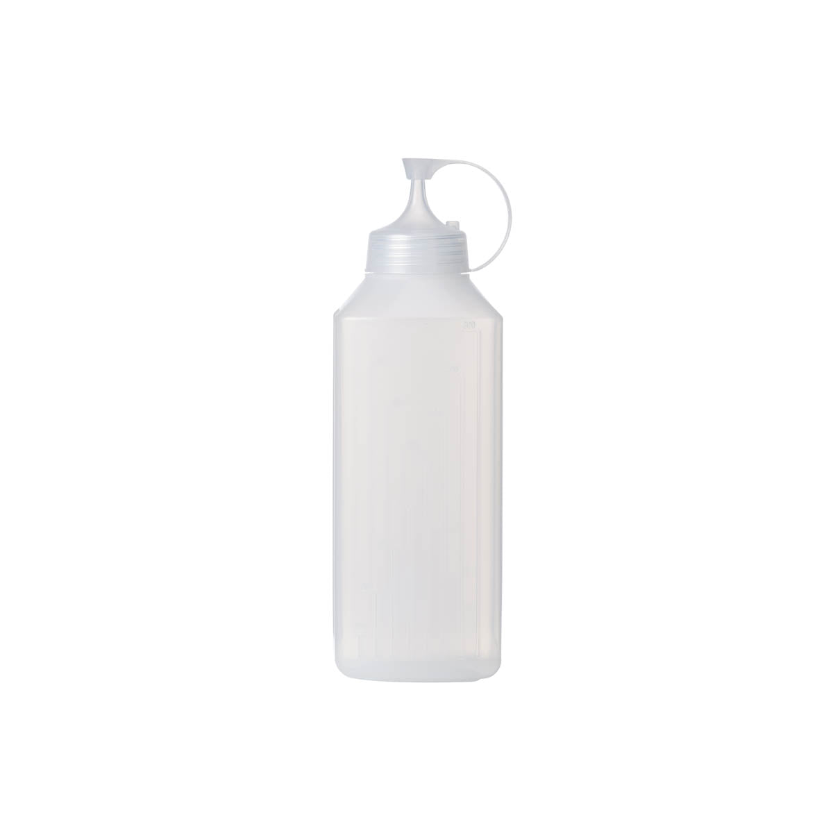 06853 Chef Inox  Square Narrow Mouth Squeeze Bottle Grad 800ml Clear Tomkin Australia Hospitality Supplies