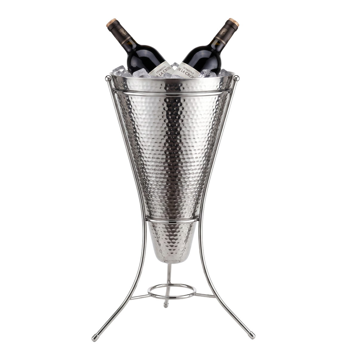 Serve Wine Cooler with Stand 2 Bottle Stainless Steel 210x720mm