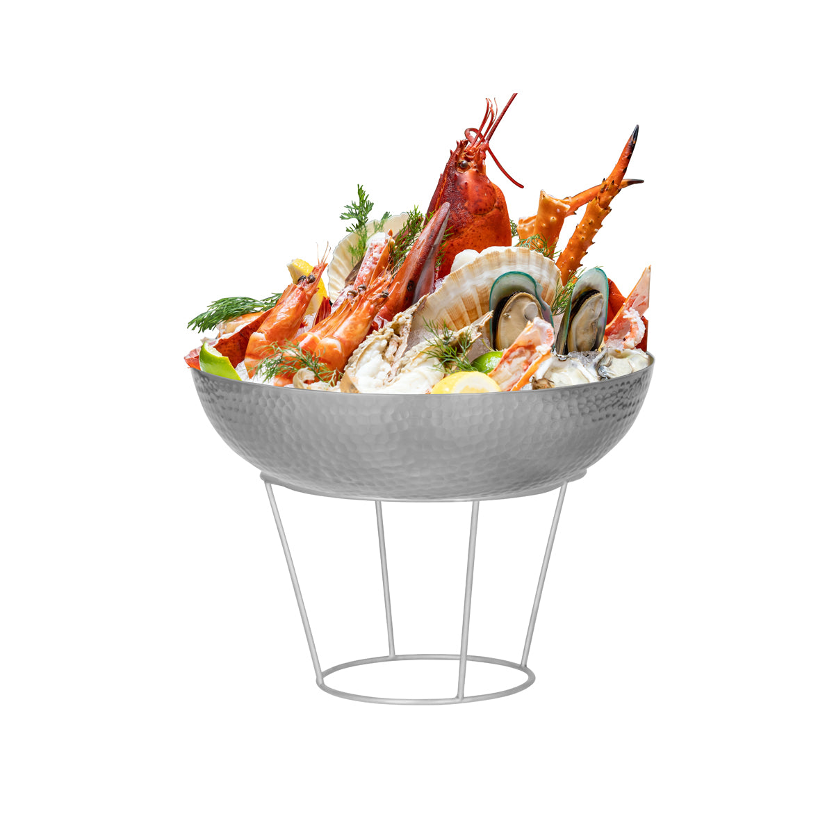 06933 Chef Inox Buffet Serve Round Riser Stainless Steel 195x285x190mm Satin Tomkin Australia Hospitality Supplies