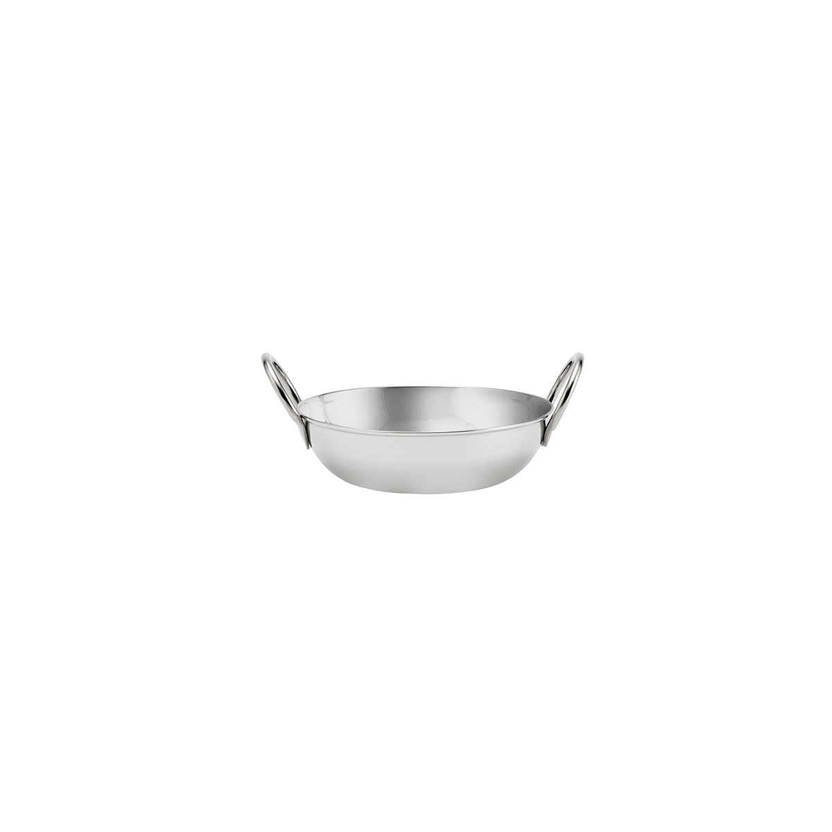 Kadai Bowl with Handles Stainless Steel 130x38mm