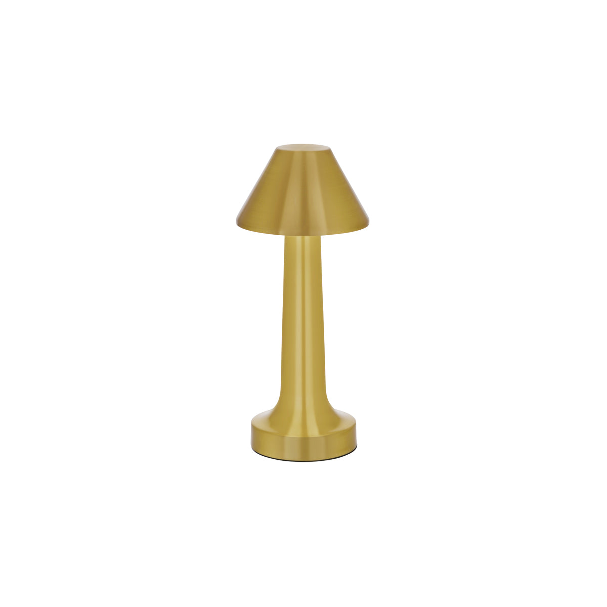 1000100 Tablekraft Ambience Helena Cordless LED Table Lamp Brushed Brass 97x220mm Tomkin Australia Hospitality Supplies
