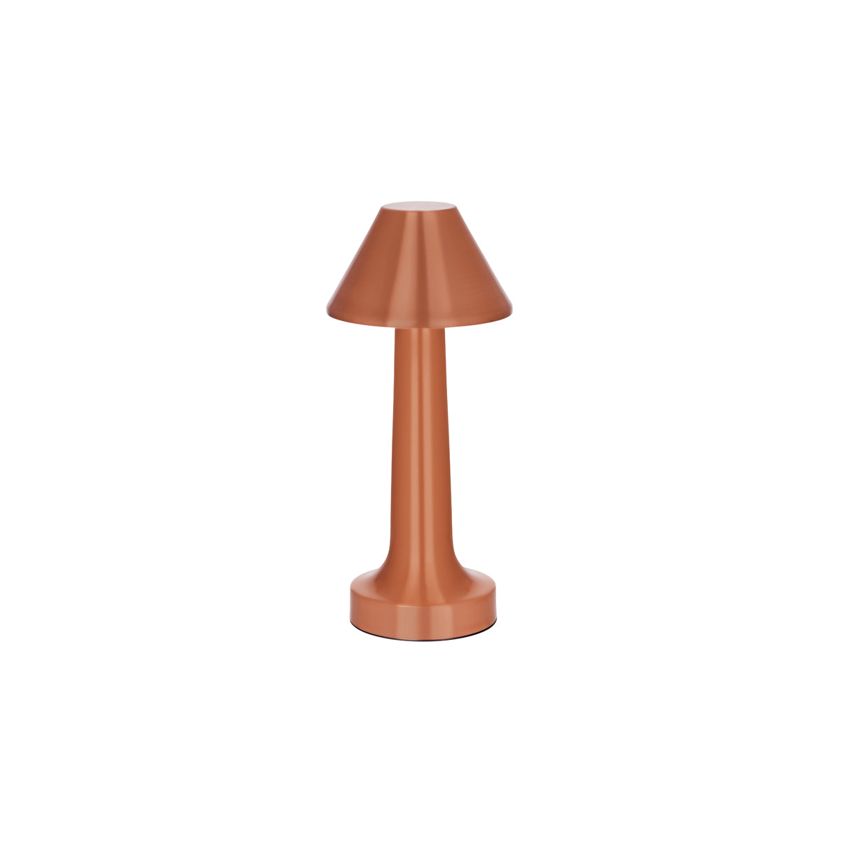 1000101 Tablekraft Ambience Helena Cordless LED Table Lamp Bushed Copper 97x220mm Tomkin Australia Hospitality Supplies