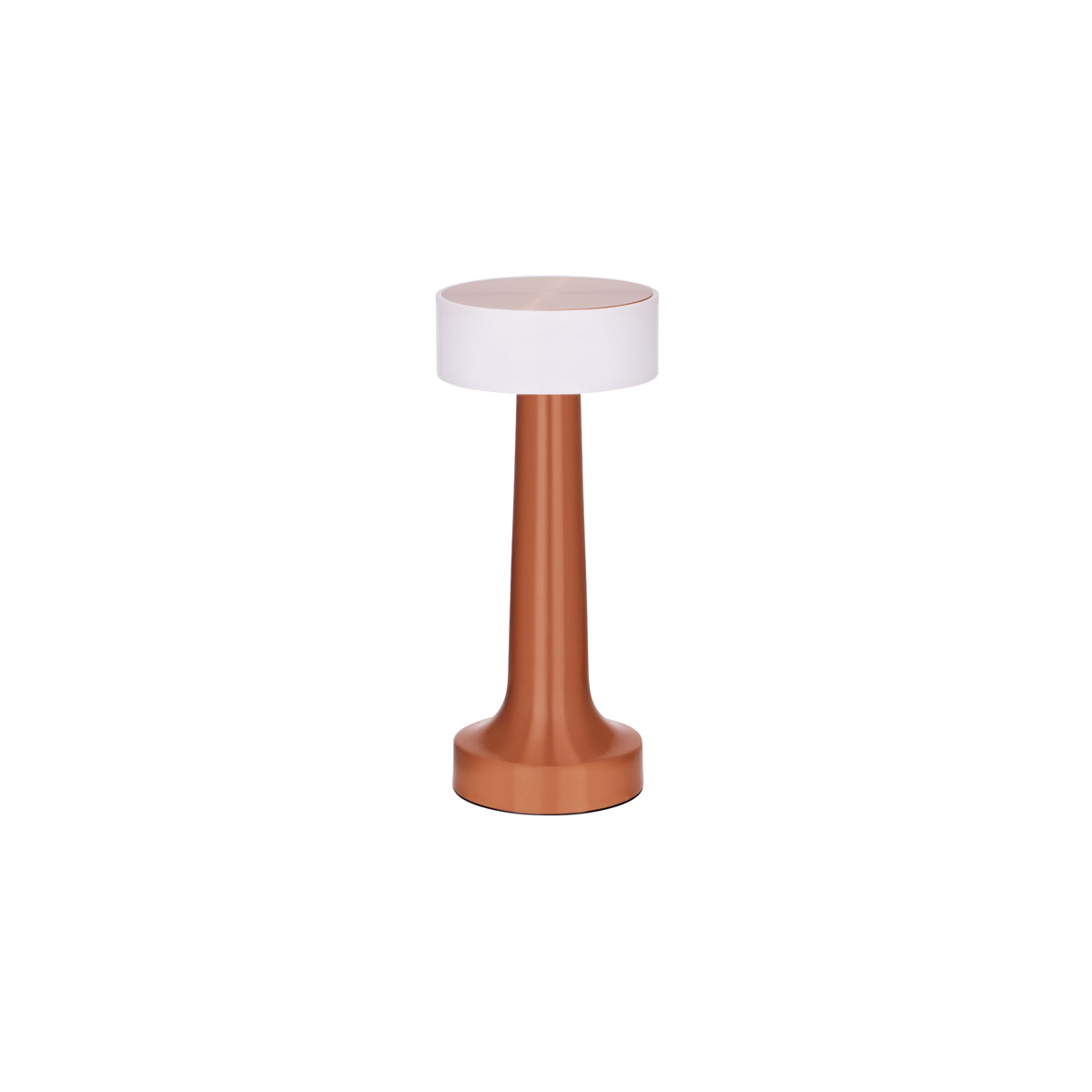 1000131 Tablekraft Ambience Aura Cordless LED Table Lamp Brushed Copper 90x205mm Tomkin Australia Hospitality Supplies