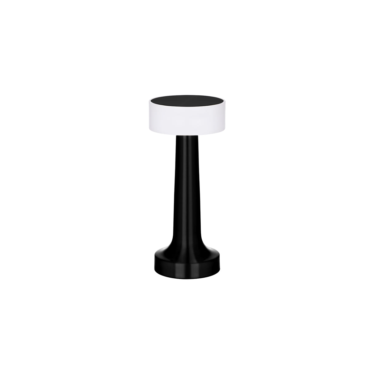 1000132 Tablekraft Ambience Aura Cordless LED Table Lamp Oxide Black 90x205mm Tomkin Australia Hospitality Supplies