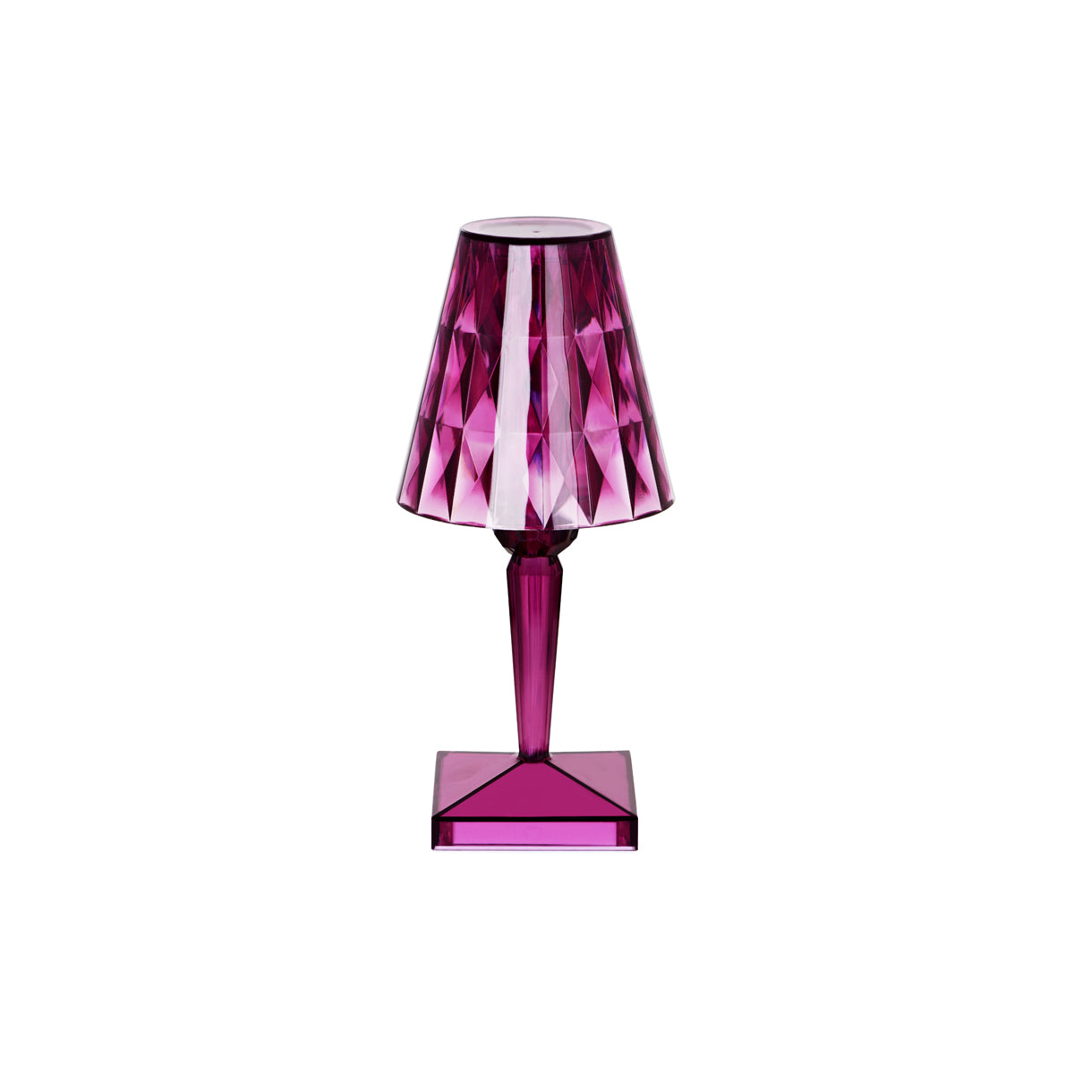 1000150 Tablekraft Ambience Crystal Cordless LED Table Lamp Purple 120x260mm Tomkin Australia Hospitality Supplies