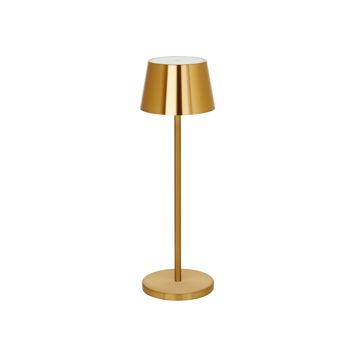 1000190 Tablekraft Ambience Amelia Cordless LED Table Lamp Brushed Brass 110x350mm Tomkin Australia Hospitality Supplies
