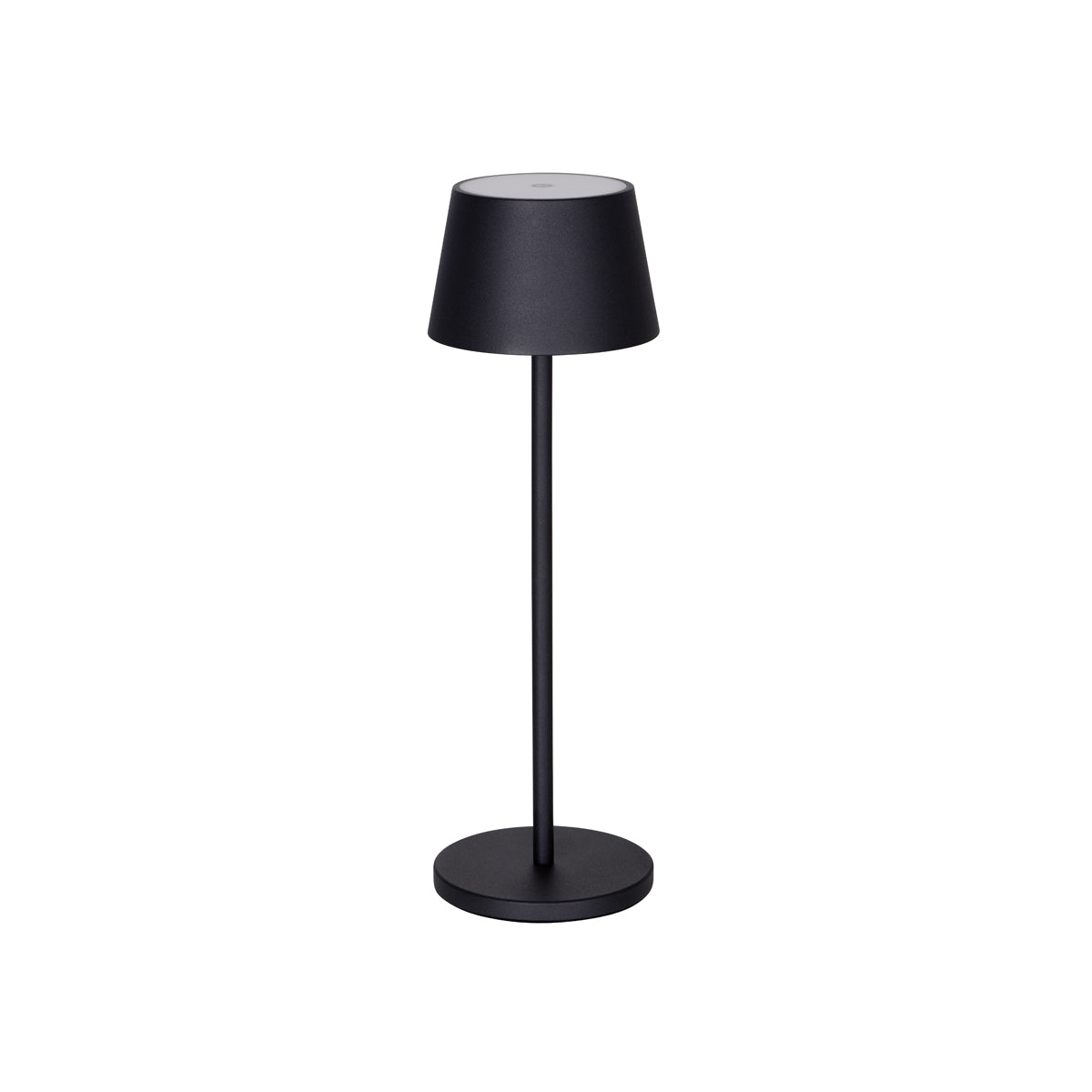 1000192 Tablekraft Ambience Amelia Cordless LED Table Lamp Oxide Black 110x350mm Tomkin Australia Hospitality Supplies