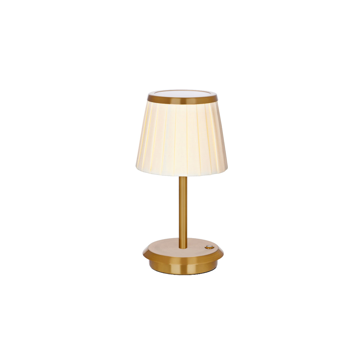 1000200 Tablekraft Adelaide Cordless LED Table Lamp Brushed Brass 135x260mm Tomkin Australia Hospitality Supplies