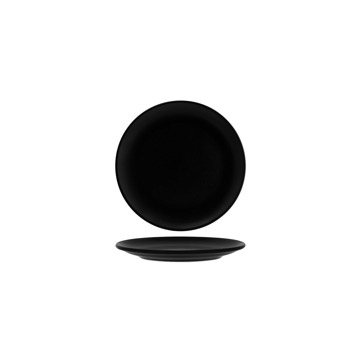 130720 Bonna Notte Black Round Coupe Plate 190x21mm Tomkin Australia Hospitality Supplies