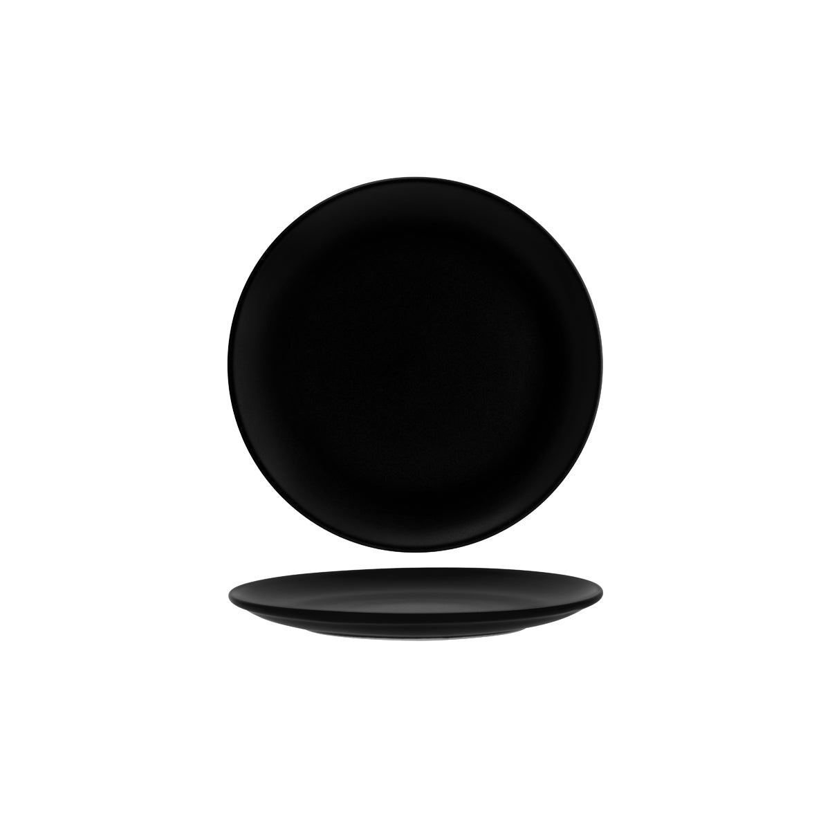 130723 Bonna Notte Black Round Coupe Plate 250x25mm Tomkin Australia Hospitality Supplies